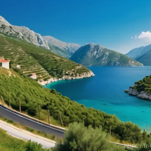 Home 15 몬테네그로 비행기 노선 - **Prompt:** A serene and picturesque panoramic view of Montenegro's dramatic coastline, where lush, ...