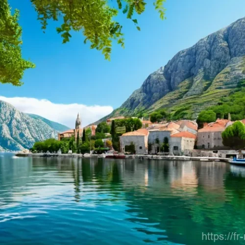 Home 1 몬테네그로의 레저 문화 - **A picturesque view of the Bay of Kotor, Montenegro, bathed in warm, late afternoon sunlight.** Maj...