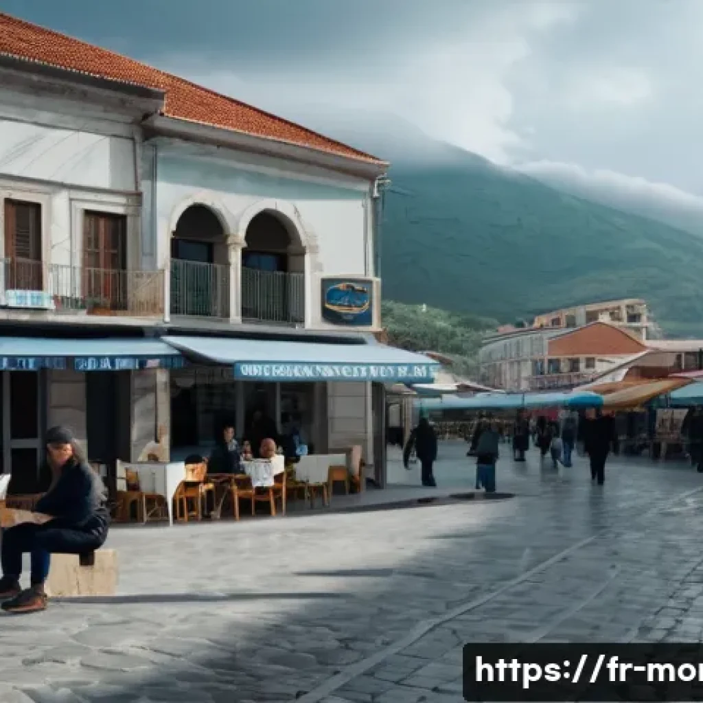 몬테네그로 경제 위기 사례 - A detailed urban scene depicting Montenegro&rsquo;s coastal tourism sector in low season: a small seaside ...