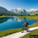 Home 23 몬테네그로 자전거 여행 - A breathtaking mountain biking scene in Montenegro’s Durmitor National Park during spring, featuring...