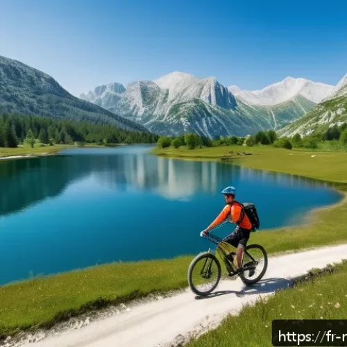 Home 17 몬테네그로 자전거 여행 - A breathtaking mountain biking scene in Montenegro’s Durmitor National Park during spring, featuring...